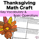 Thanksgiving Turkey Math Craft & Worksheets: Basic Operati