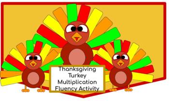 Preview of Thanksgiving Turkey Multiplication Fluency