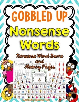 Preview of Thanksgiving Turkey Nonsense Word Game
