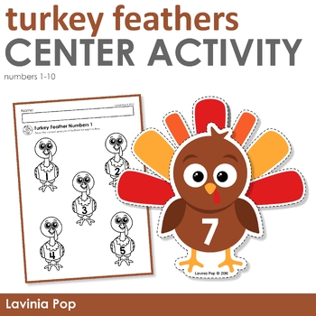 Preview of FREE Thanksgiving Turkey Numbers Center Activity & Worksheet
