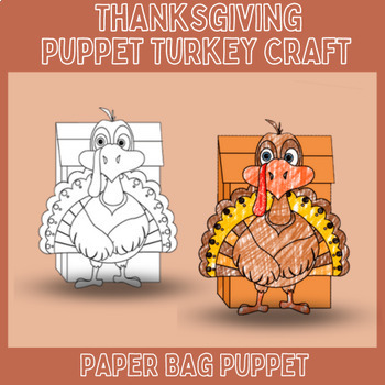 Thanksgiving Turkey Craft, Paper Bag Book Craft for November