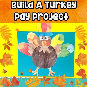 Preview of Fall November Thanksgiving Build A Turkey Math and Money Craft