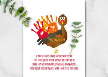 Preview of Thanksgiving Turkey Poem & Handprint Craft Activity