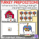 Thanksgiving Turkey Prepositions Adapted Book Match and Fo