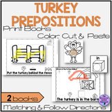 Thanksgiving Turkey Prepositions Printable Book Match and 