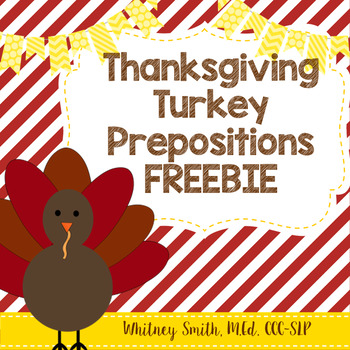 Preview of Thanksgiving Turkey Prepositions Practice