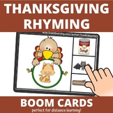 Thanksgiving Turkey Rhyming Words BOOM Cards (distance learning)