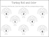 Thanksgiving Turkey Roll and Color Freebie