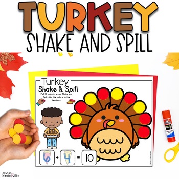 Preview of Thanksgiving Math Shake and Spill Numbers 3-10 | Ways to Make Numbers to 10