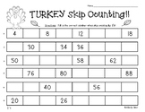 Thanksgiving Turkey Skip Counting! - Skip Counting by 2's,