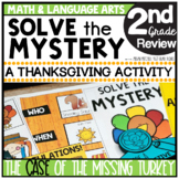 Thanksgiving Turkey Solve the Mystery Math & ELA Task Card