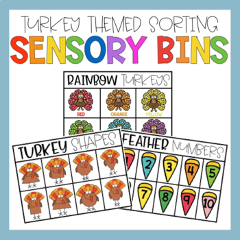 Thanksgiving Sorting Sensory Bin