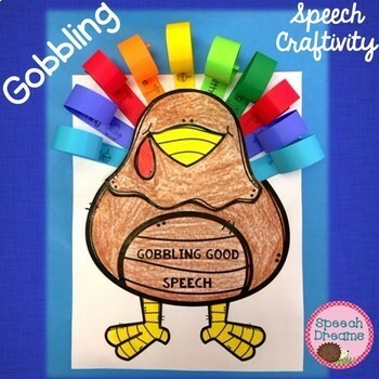 Preview of Thanksgiving Speech Language Therapy Craft: Wh questions plus more: Turkey