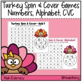Thanksgiving Turkey Spin & Cover Games | Math & Literacy