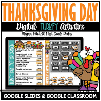 Preview of Thanksgiving Turkey Theme Day Activities Google Slides