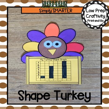 Preview of Thanksgiving Turkey Themed Cut and Paste Shape Math Craftivity