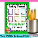 Thanksgiving Turkey Themed Writing Paper