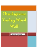 Thanksgiving Turkey Word Wall