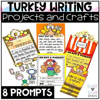Preview of Thanksgiving Turkey Writing Crafts and Bulletin Board Display Kit