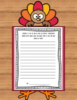Preview of Thanksgiving Turkey Writing Prompts Project