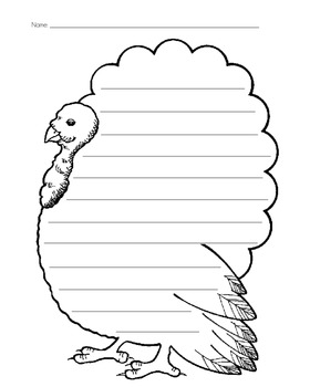 Thanksgiving Turkey Writing Template by Kids and Coffee | TpT