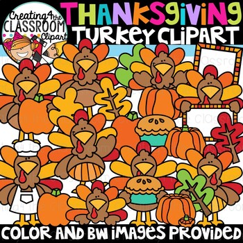 Preview of Thanksgiving Turkeys Clipart {Thanksgiving Clipart}