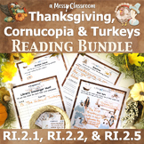 Thanksgiving Turkeys Cornucopias 2nd Grade Reading Bundle 