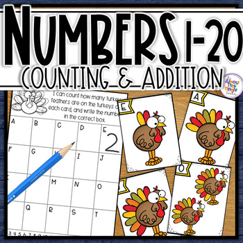 Preview of Thanksgiving Turkeys - Count the Room - Number Sense Activity for numbers 1-20