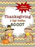 Thanksgiving Two Digit Addition Scoot Game: No Regrouping