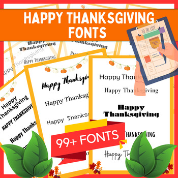 Preview of Thanksgiving Typography Treasures: 99+ Fonts Ideas to Say 'Happy Thanksgiving'