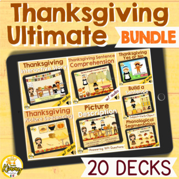 Preview of Thanksgiving Ultimate Boom Cards Bundle