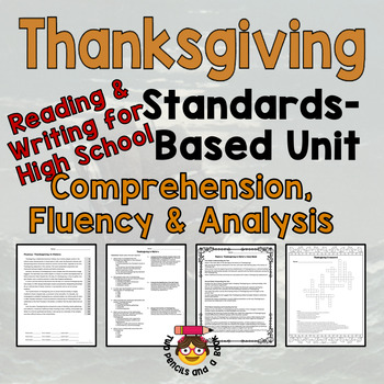 Preview of Thanksgiving Unit: Analysis, Reading Comprehension and Fluency: Digital & Print