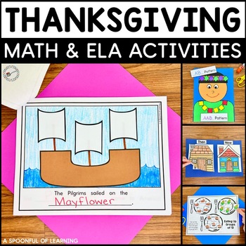 Preview of Thanksgiving Unit | Thanksgiving Math, Writing, & Literacy | Thanksgiving Crafts