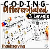 Thanksgiving Activities | Unplugged Coding Activities Diff