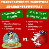 Christmas Activity for High School: Thanksgiving vs Christ