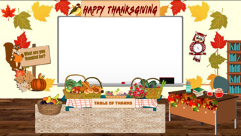 Preview of Thanksgiving Virtual Classroom Background