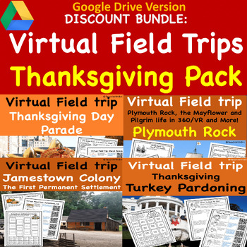Preview of Thanksgiving Virtual Field Trip Discount Bundle for Google Classroom