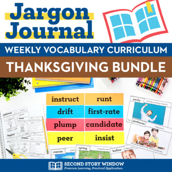 Preview of Thanksgiving Vocabulary Activities Bundle - Read Aloud Lessons and Activities