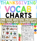 Thanksgiving Vocabulary Anchor Chart