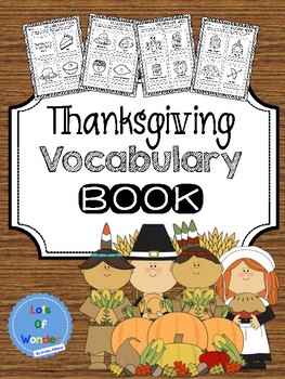 Preview of Thanksgiving Vocabulary Book: Grades K-2