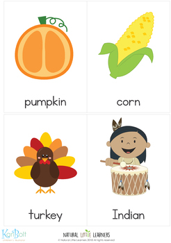 Thanksgiving flashcards in english - Materiale didattico per la