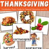 Thanksgiving Vocabulary Cards ESL Special Education Speech