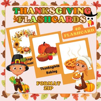 Preview of Thanksgiving Vocabulary Flashcards