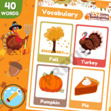 2022 Thanksgiving Vocabulary Flashcards | Thanksgiving Voc