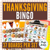 Thanksgiving Vocabulary Game BINGO Activity - 37 Boards El