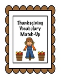 Thanksgiving Vocabulary Match-Up