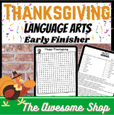 Thanksgiving Fun Vocabulary Early Finisher for Middle Scho