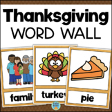 Thanksgiving Words Vocabulary Word Wall Cards ABC Order Wo