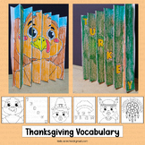 Thanksgiving Vocabulary Words Agamograph Craft Coloring Pa