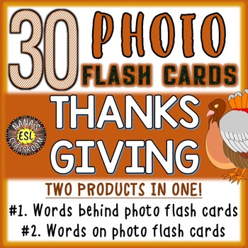 Preview of Thanksgiving Photo Flash Cards